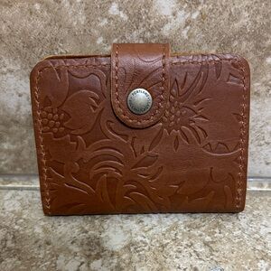 Portland Leather Embossed Brown Wallet